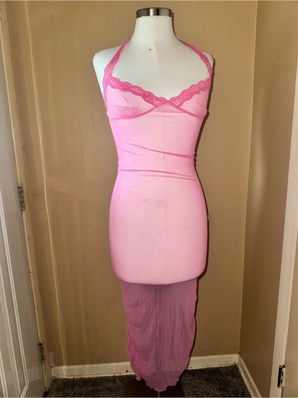 Deadstock NWT y2k Frederick’s of Hollywood halter midi dress